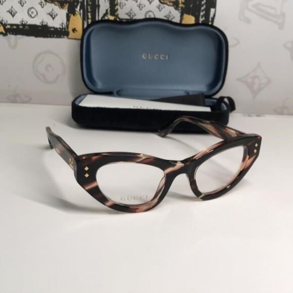 New Authentic Gucci Women's Tortoise Shell Glasses GG1083o 002 - Picture 5 of 12
